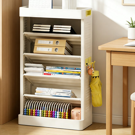 5 Tier Simple Bookshelf Storage Rack Easy Access Space Saving Home Daily Use