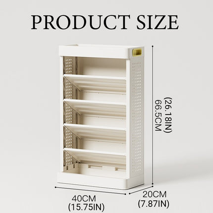 5 Tier Simple Bookshelf Storage Rack Easy Access Space Saving Home Daily Use