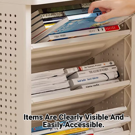 5 Tier Simple Bookshelf Storage Rack Easy Access Space Saving Home Daily Use