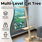 Angled Single Column Cat Tree 150cm Wood Sisal 3 Levels