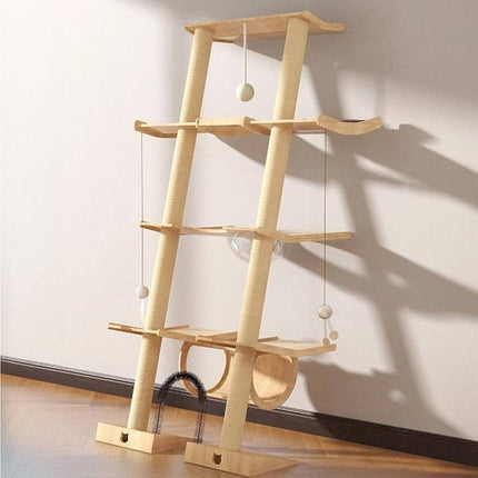 Scandinavian Multi Level Cat Tree 190cm Acrylic Capsule