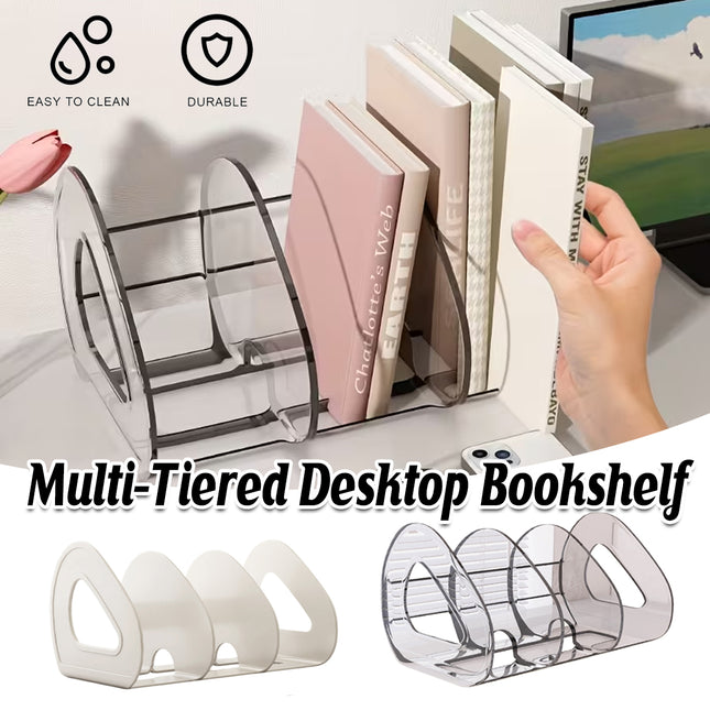 Desk Standing Divider Shelf Organizer Space Saving Office Study Storage Rack
