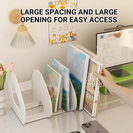 Desk Standing Divider Shelf Organizer Space Saving Office Study Storage Rack