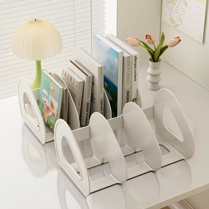 Desk Standing Divider Shelf Organizer Space Saving Office Study Storage Rack