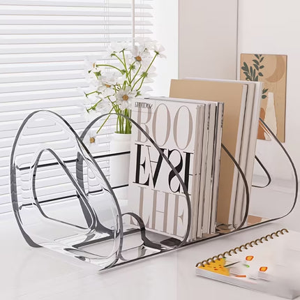 Desk Standing Divider Shelf Organizer Space Saving Office Study Storage Rack