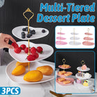 3PCS 3-Tier Dessert Fruit Display Stand Bakery Cafe Home Use