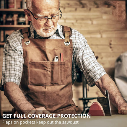 Multi-pocket Functional Apron for Tool Pockets for Workshop Garage Daily Work