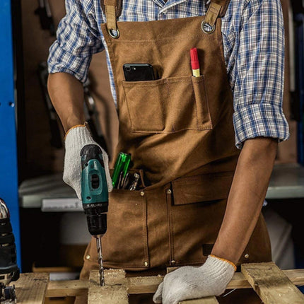 Multi-pocket Functional Apron for Tool Pockets for Workshop Garage Daily Work