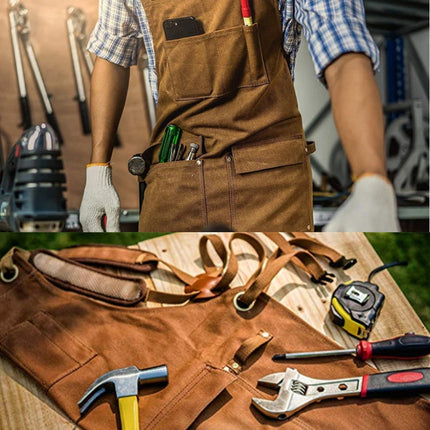 Multi-pocket Functional Apron for Tool Pockets for Workshop Garage Daily Work