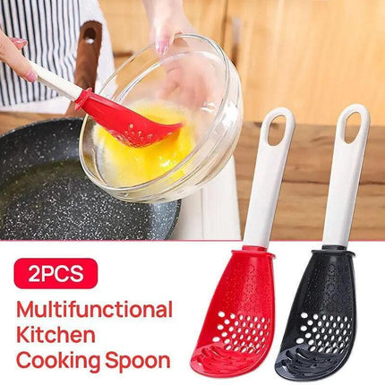Multifunction Kitchen Cooking Spoon Tool Skimmer Garlic Press Potato Ricer Scoop - Aimall