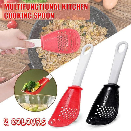 Multifunction Kitchen Cooking Spoon Tool Skimmer Garlic Press Potato Ricer Scoop - Aimall