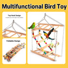 Bird Toy Ladder Double Layer Swing with Stair Ring Bell for Parrots Fun Durable