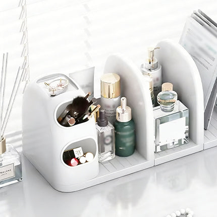 Desktop Book Stand With Storage Box Organizer For Study Reading Office Table