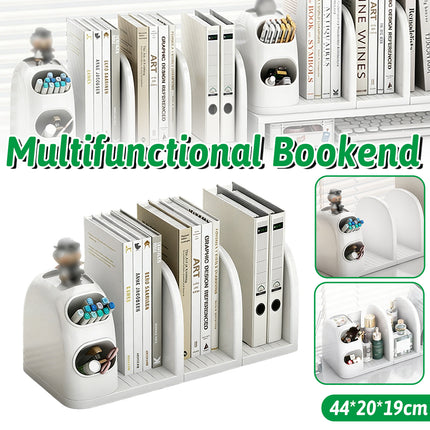 Desktop Book Stand With Storage Box Organizer For Study Reading Office Table