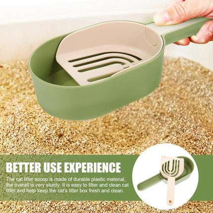 Detachable Multi Functional Cat Litter Shovel Portable Poop Scoop Spoon Tool
