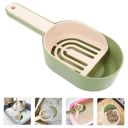 Detachable Multi Functional Cat Litter Shovel Portable Poop Scoop Spoon Tool