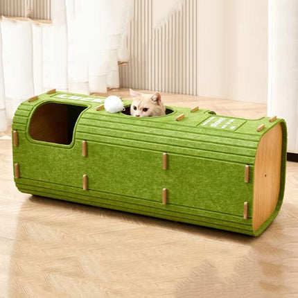 2/3 Floor Cat Tree House Nest with Scratching Board Multi Level Tower Bed