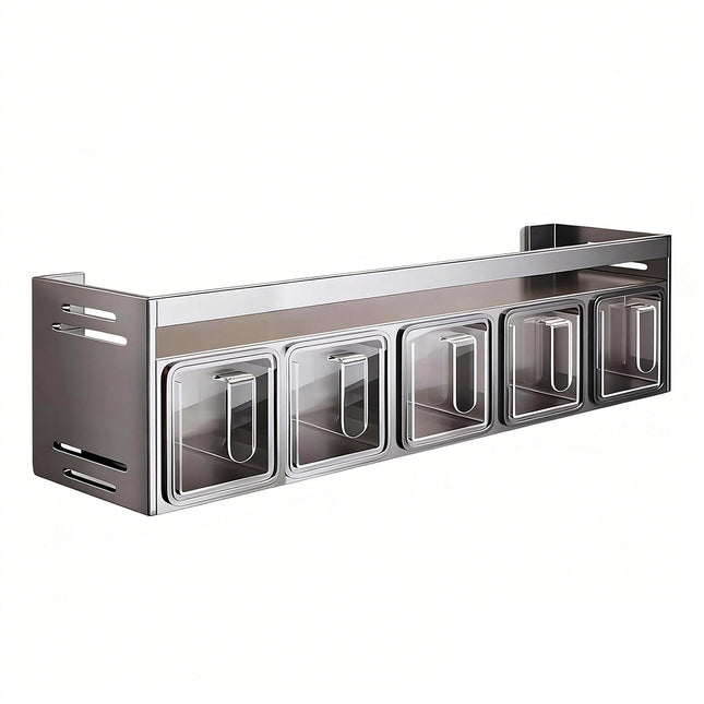 Kitchen Wall-Mounted Seasoning Easy Installation Durable Design Space-Saving
