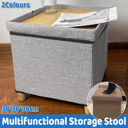 Multifunction Storage Stool Shoe Changing Bench Box Ottoman Seat Sofa Organizer
