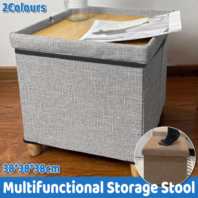Multifunction Storage Stool Shoe Changing Bench Box Ottoman Seat Sofa Organizer