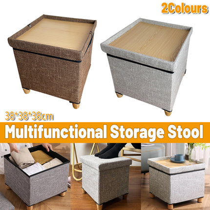 Multifunction Storage Stool Shoe Changing Bench Box Ottoman Seat Sofa Organizer
