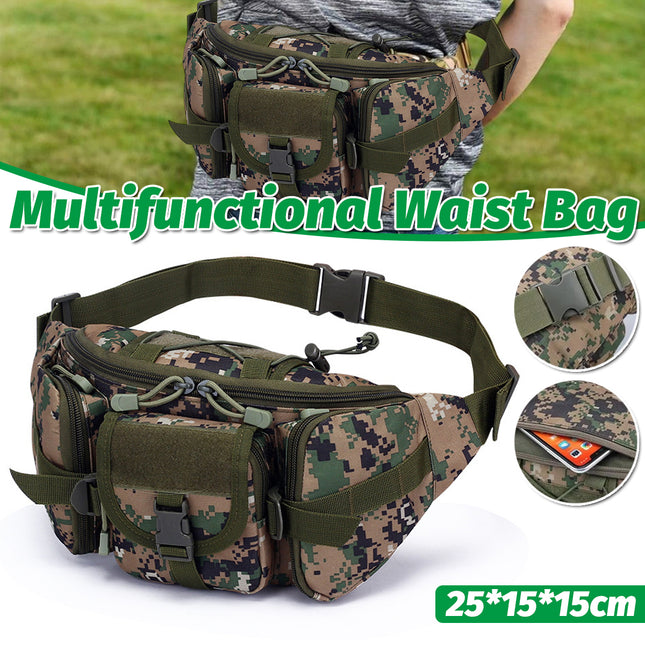 Outdoor Tactical Waist Bag Waterproof Camouflage Chest Pack Sport Travel Gear