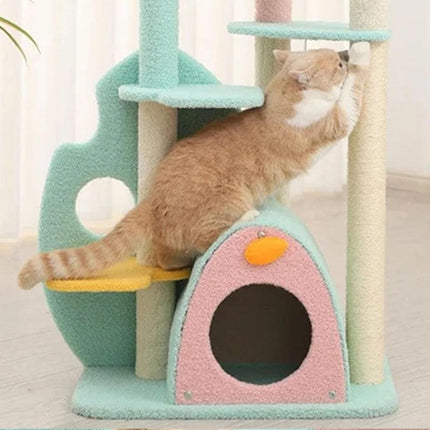 Multi Level Cat Climbing Tree Scratching Post Stand Large Activity Furniture