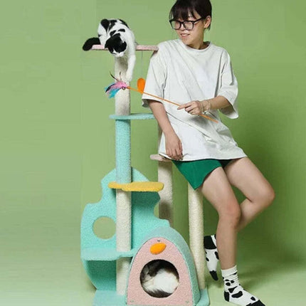Multi Level Cat Climbing Tree Scratching Post Stand Large Activity Furniture