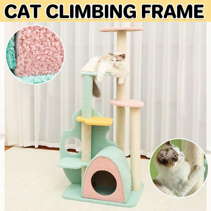 Multi Level Cat Climbing Tree Scratching Post Stand Large Activity Furniture