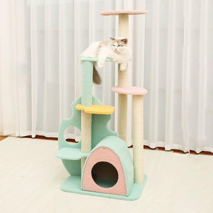 Multi Level Cat Climbing Tree Scratching Post Stand Large Activity Furniture