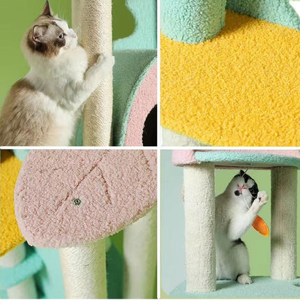 Multi Level Cat Climbing Tree Scratching Post Stand Large Activity Furniture