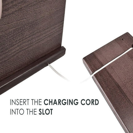 Solid Wood Multi function Desktop Phone Stand Durable Stable Non Slip Space Saving