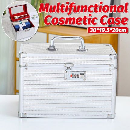 Aluminium Alloy Cosmetic Case Portable Handheld Storage Box Multifunctional
