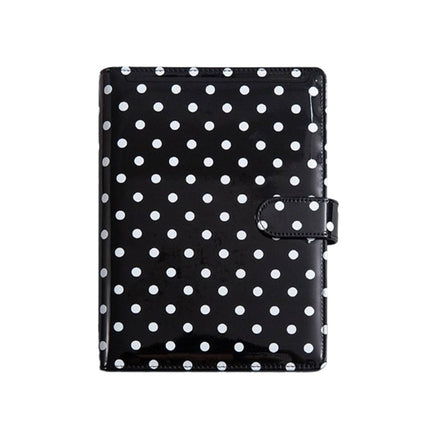 Polka Dot A5 Planner Binder Card Slots Black or Blue
