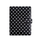 Polka Dot A5 Planner Binder Card Slots Black or Blue
