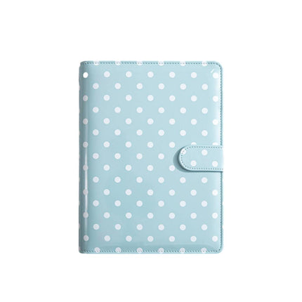Polka Dot A5 Planner Binder Card Slots Black or Blue