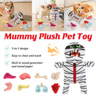 9 In 1 Food Hiding Pet Toy Mummy Plush Sound Creating Cat Dog Interactive Toys