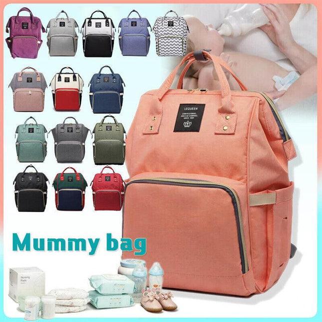 Luxury Multifunctional Baby Diaper Nappy Backpack Maternity Mummy Changing Bag - Aimall