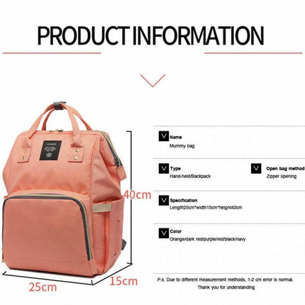 Luxury Multifunctional Baby Diaper Nappy Backpack Maternity Mummy Changing Bag - Aimall