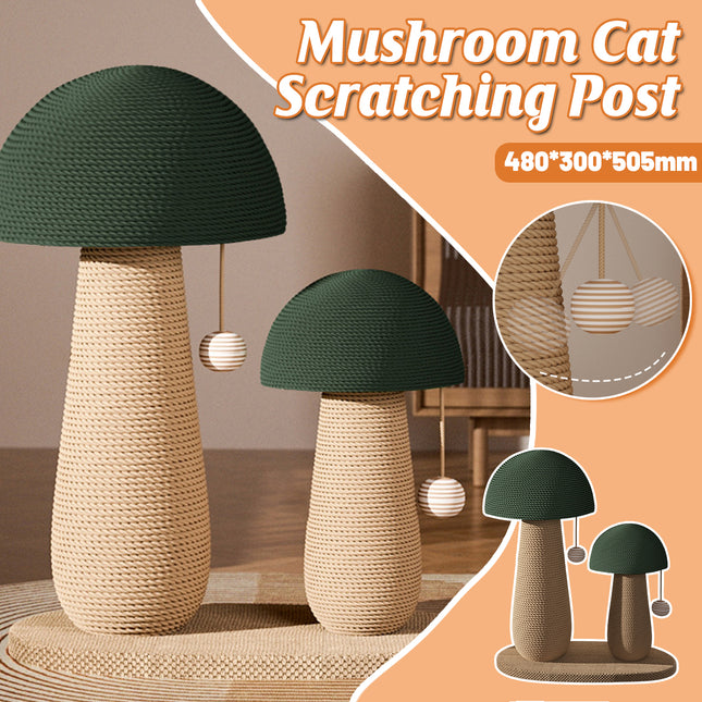 Mushroom Cat Scratching Post Standing Board Kitten Claw Grinder Toy Furniture