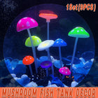 9pcs Simulation Mushroom Fish Tank Decor Fake Plants Aquarium Ornament Set