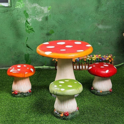 Simulation Mushroom Stool Outdoor Garden Yard Resin Ornament Seat Furniture