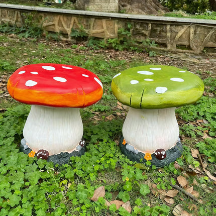 Simulation Mushroom Stool Outdoor Garden Yard Resin Ornament Seat Furniture