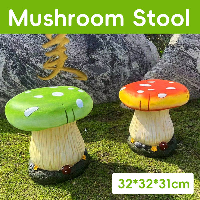 Simulation Mushroom Stool Outdoor Garden Yard Resin Ornament Seat Furniture