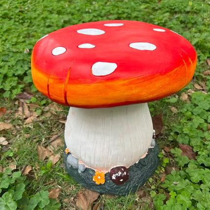 Simulation Mushroom Stool Outdoor Garden Yard Resin Ornament Seat Furniture