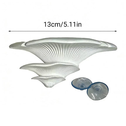 Mushroom Aquarium Rest Ledge Suction Cup Shelf
