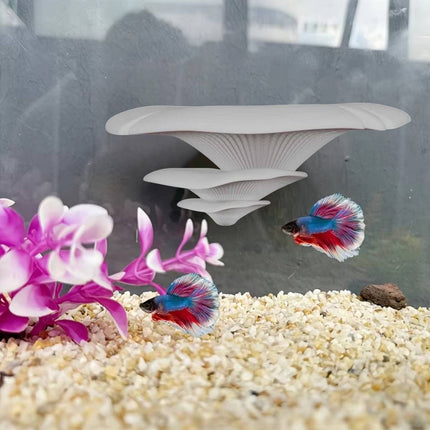 Mushroom Aquarium Rest Ledge Suction Cup Shelf