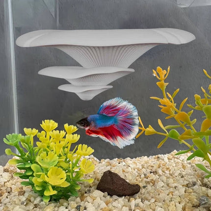Mushroom Aquarium Rest Ledge Suction Cup Shelf