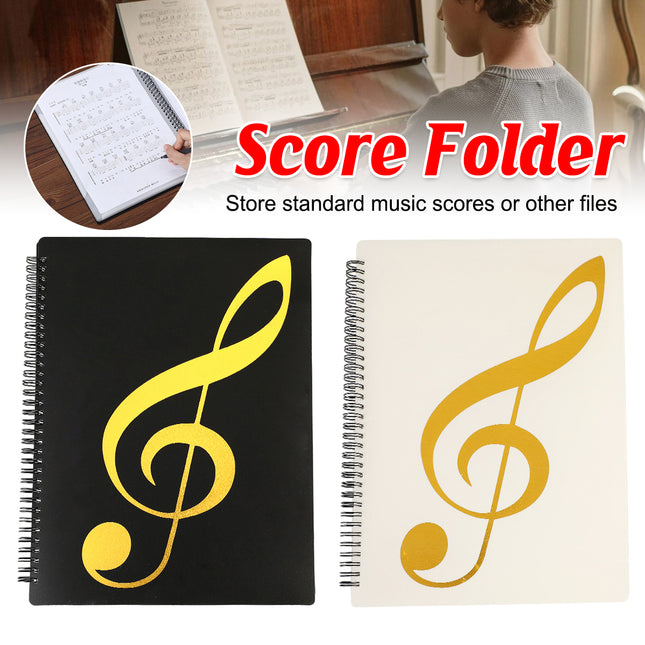 A4 Sheet Music Binder Custom Logo Piano Score Folder Adjustable Removable Pages