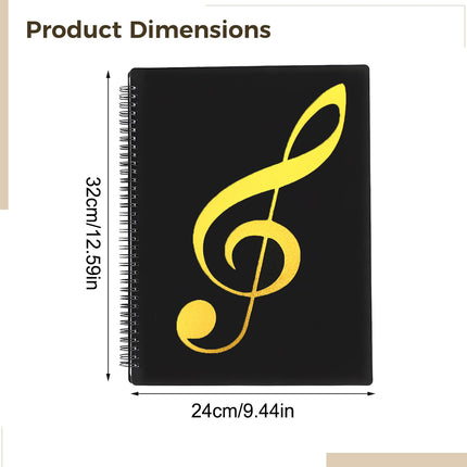 A4 Sheet Music Binder Custom Logo Piano Score Folder Adjustable Removable Pages